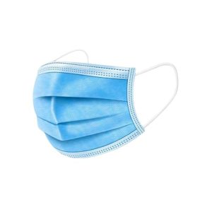 TDS Non-Woven Face Masks, Blue, 3-Ply, 500/Pk