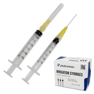 Plastcare Luer Lock Pretipped Irrigation Syringes, 3cc,100/Box