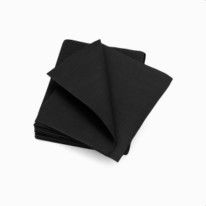 Dental Bibs, Black , 3-Ply Paper, 1-Ply Poly
