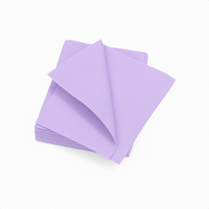 Dental Bibs, Lavender, 3-Ply Paper, 1-Ply Poly