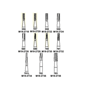 Mani Carbide Burs, FG, Taper Flat End (Crosscut)
