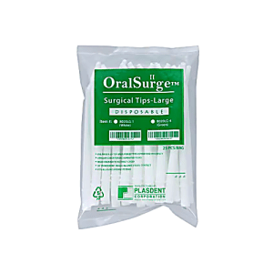 Plasdent Oralsurge II White Surgical Aspirating Tips, 25/Pk