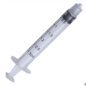 Plasdent Luer Lock Syringes, 3cc, 100/box