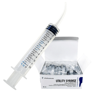 Plastcare Utility Syringes, 12cc, Curved Tips, 50/Box