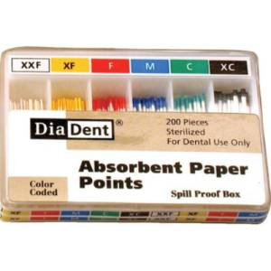 Diadent Absorbable Paper Points - Color Coded Accessory